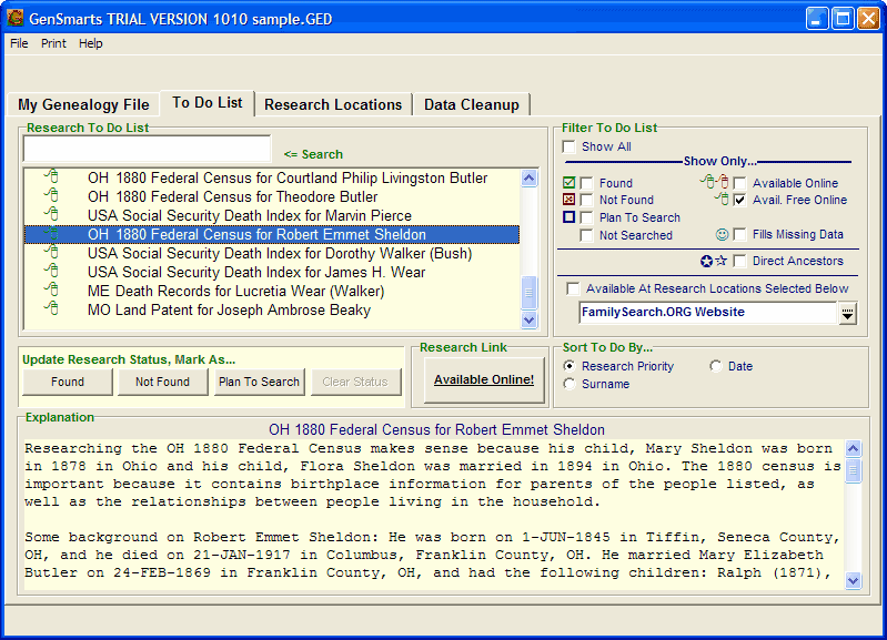GenSmarts Screenshot